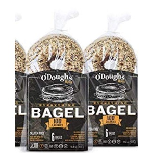 O'Dough's Gluten Free Everything Bagels, 300g [3 Packs]