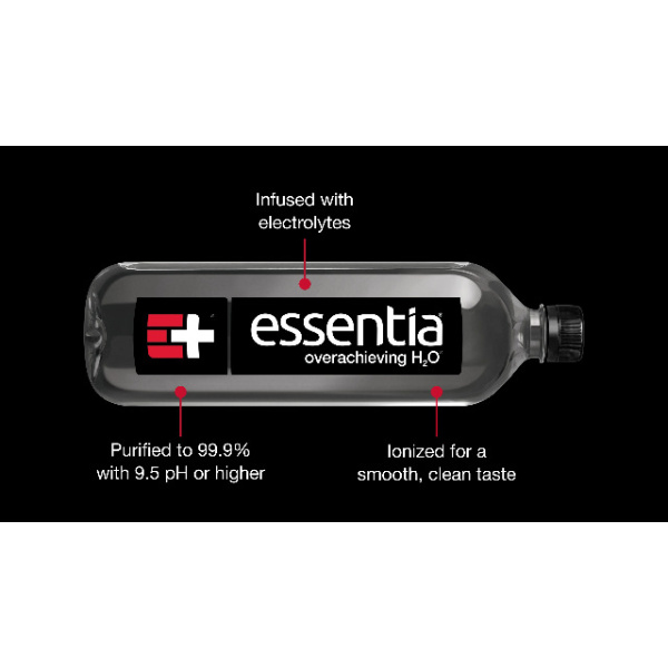 Essentia Water, pH 9.5+, Electrolytes, 1.25 L, 12 Pack