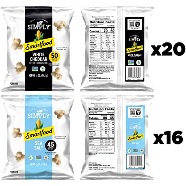 Smartfood Variety Pack, White Cheddar & Sea Salt 14g (36ct)