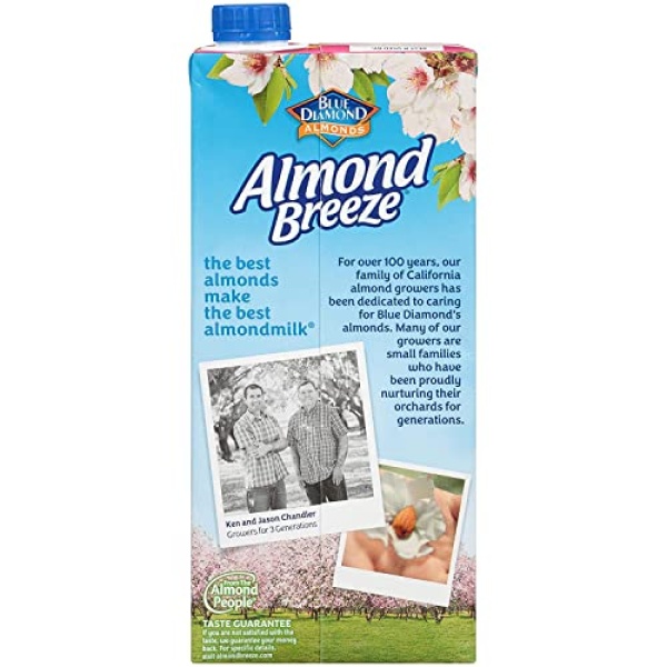 Almond Breeze Unsweetened Vanilla Almondmilk, 946ml (6 Pack)
