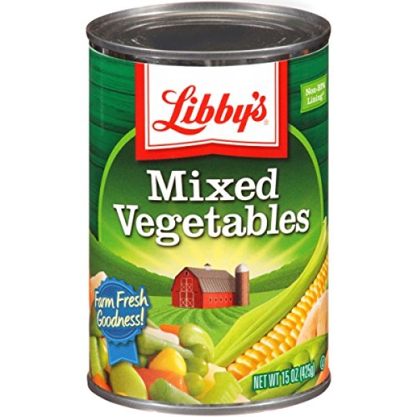 Libby's Mixed Vegetables, 425g Cans (Pack of 12)
