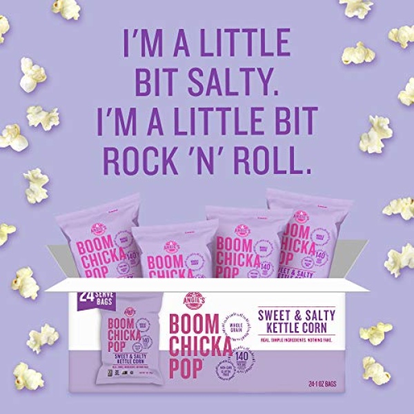 Angie's BOOMCHICKAPOP Sweet & Salty Kettle Corn, 28g (24 Pack)