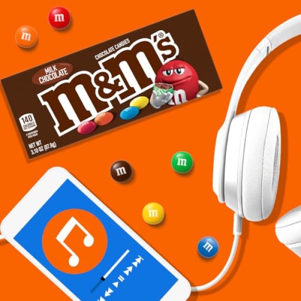 M&M'S Milk Chocolate Candy Box, 88g (Pack of 12)