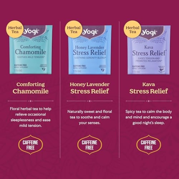 Yogi Tea Stress & Sleep Sampler - 32 Bags - Caffeine Free