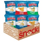 Ruffles Potato Chips, Variety Pack, 28g (Pack of 40)