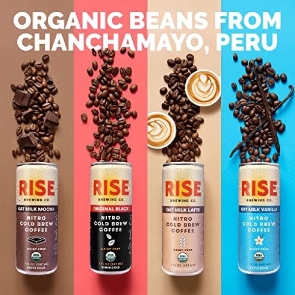 RISE Nitro Cold Brew Coffee, 207 ml Cans (12 pack)