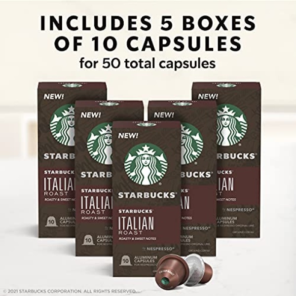 Starbucks Nespresso Dark Roast Italian Coffee (50-count)