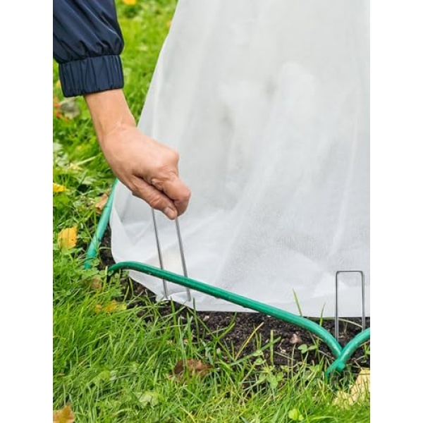 GROWNEER 50-Pack 30cm Heavy Duty 11 Gauge Garden Stakes