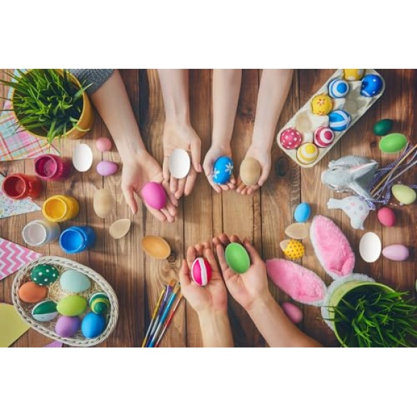 Wooden Fake Eggs, Life Size, 5.8 cm (12-Pack)