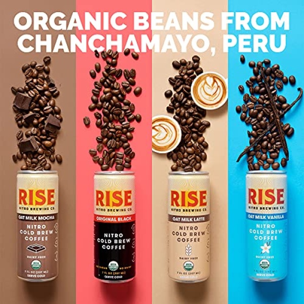 RISE Nitro Cold Brew Coffee, 207 ml Cans (12 pack)