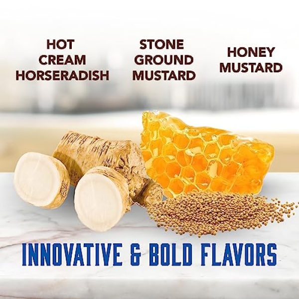 Beaver Condiments Variety Pack, 3 Hot & Honey Mustards