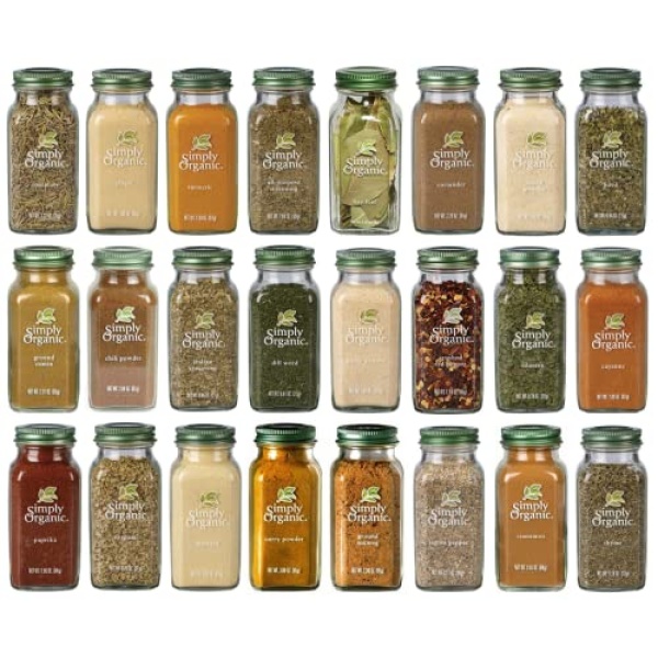 Simply Organic Herbs & Spices Sampler Gift Set (24-Pack)