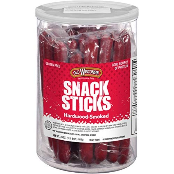 OLD WISCONSIN Beef Snack Sticks, 680g Resealable Jar