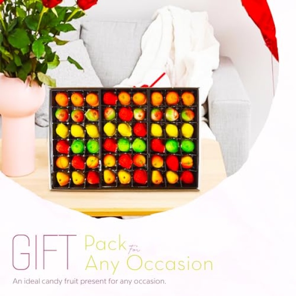 Marzipan Candy Fruit Assorted Shapes Gift Box 54 PCs