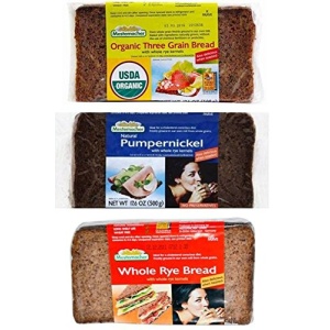 Mestemacher High Fiber Bread Variety Pack, 500g Each (3 Pack)