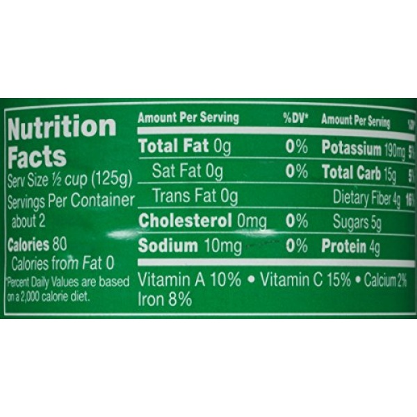 Del Monte No Salt Sweet Peas, 240g (Pack of 12)
