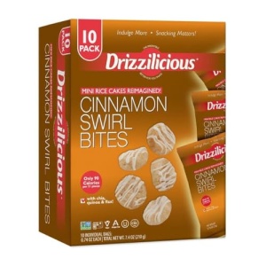 Drizzilicious Mini Rice Cakes Cinnamon Swirl 10 Pack