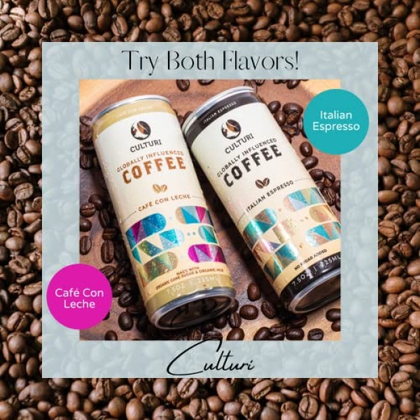 Culturi Organic Cold Brew Coffee with Milk & Sugar (12 Cans)