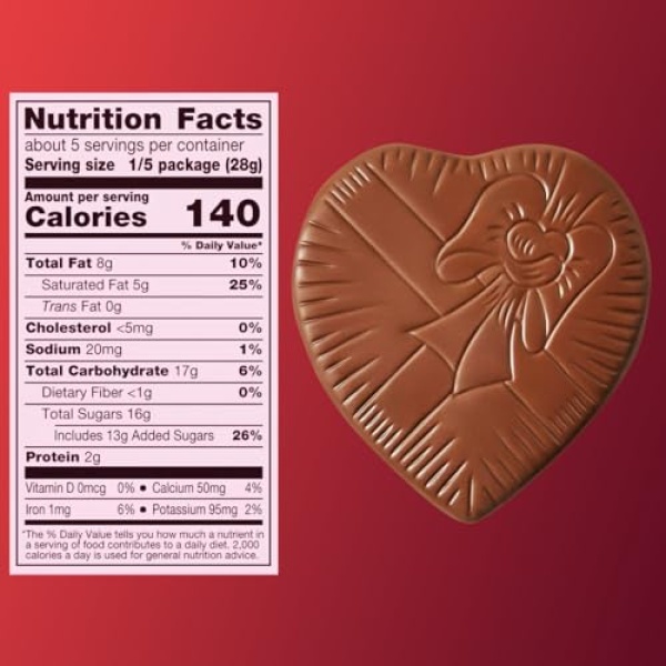 HERSHEYS Milk Chocolate Heart, 142g, 1 pack
