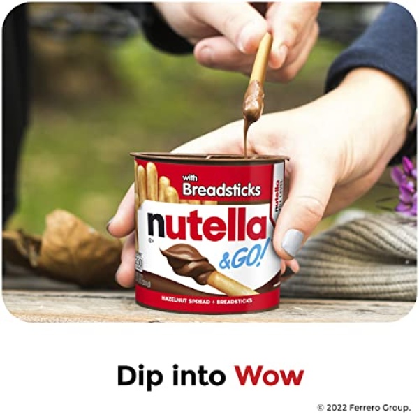Nutella & GO! 12 Pack, Hazelnut Spread with Breadsticks