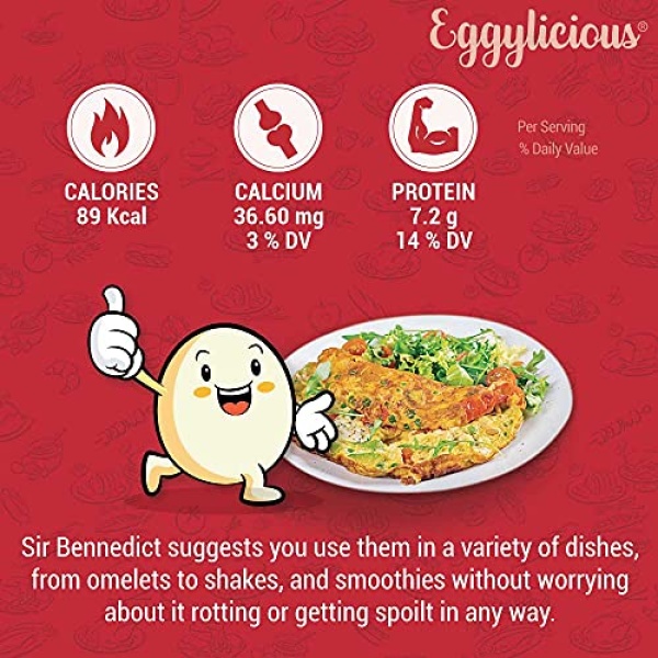 Eggylicious Whole Egg Powder, 454g, Non-GMO, No Additives