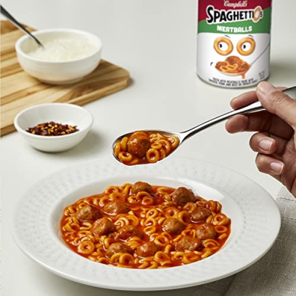 SpaghettiOs Pasta with Meatballs, 442g Can (Pack of 12)