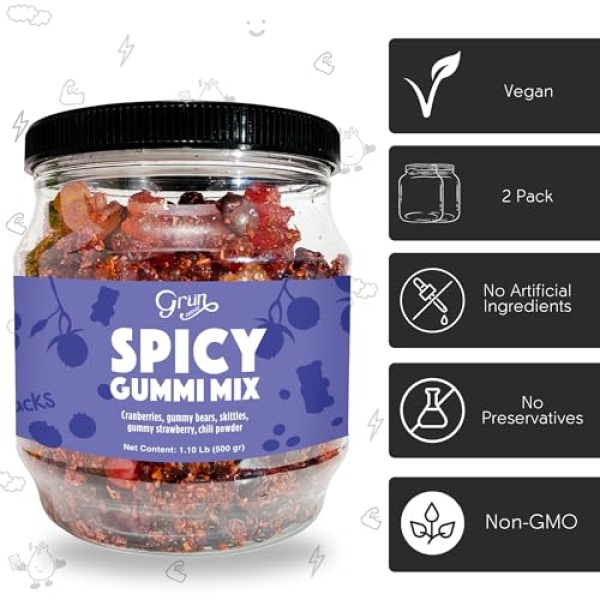 Grun Choice - Spicy Gummy Mix, 2-Pack (500g each)