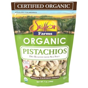 Setton Farms Organic Pistachios, Dry Roasted, 198g Bag