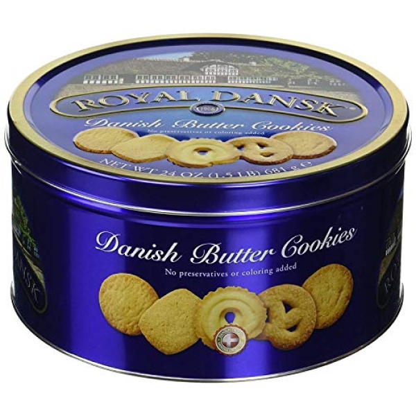 Royal Dansk Danish Butter Cookies, 680g (Pack of 1)