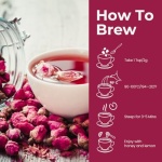BLUE TEA - Rose Buds Tea - 60g (Pack of 2) - Caffeine Free