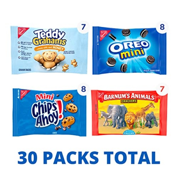 Nabisco Team Favorites Variety Pack, 30 Snack Packs