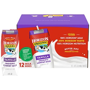 Horizon Organic Shelf-Stable Low Fat Vanilla Milk, 237 ml, 12 Pack