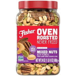 Fisher Oven Roasted Mixed Nuts with Peanuts, 680g