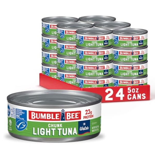Bumble Bee Chunk Light Tuna, 142g Cans (Pack of 24)