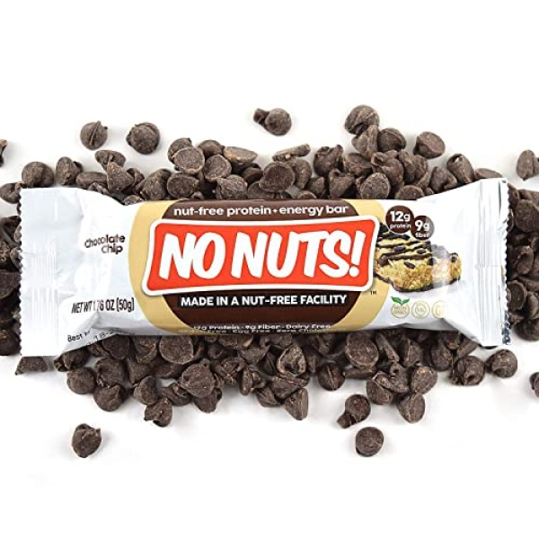 No Nuts! Vegan Chocolate Chip Protein Bars, Organic, Kosher