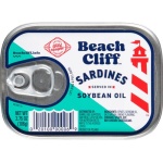 Beach Cliff Sardines in Soybean Oil, 106g Can - 13g Protein