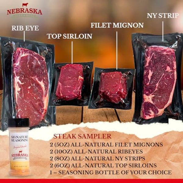 Nebraska Star Beef Premium Angus Steak Sampler Gift