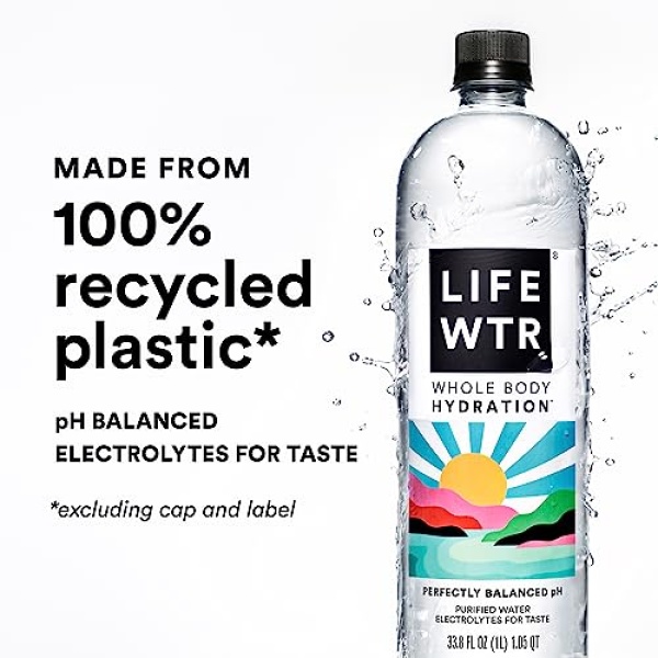 LIFEWTR Premium Water, 500ml Bottles, Pack of 12