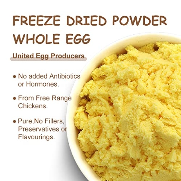 Orgnisulmte Whole Egg Powder, All Natural, 227g