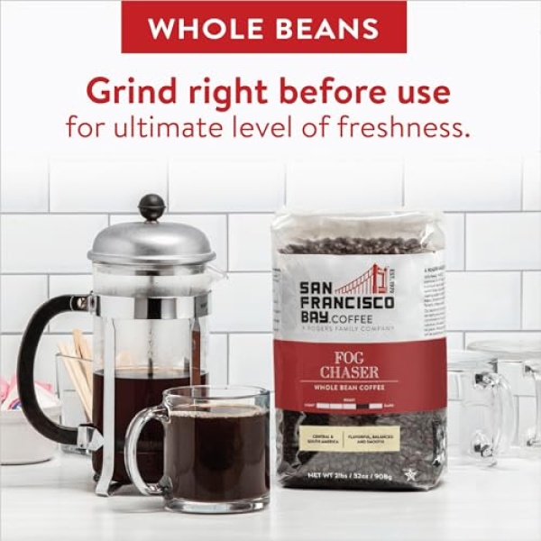 SF Bay Whole Bean Coffee - Fog Chaser (907g), Med Dark Roast