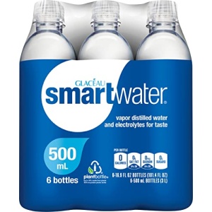 Smartwater vapor distilled premium water, 500 ml (6-pack)
