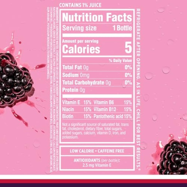 Sparkling Ice Black Raspberry Water, 503ml, Pack of 12