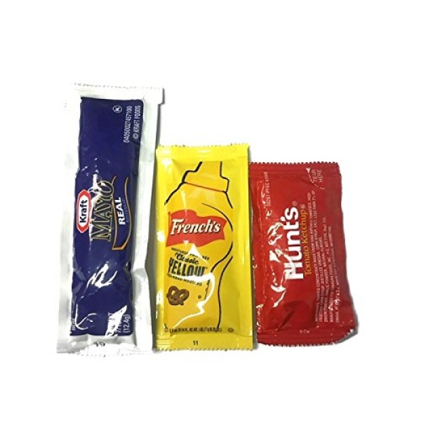 Mayo, Ketchup & Mustard Condiment Combo - 25 Packets Each