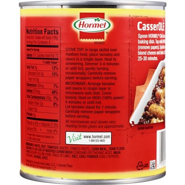 HORMEL Beef Tamales, 794 g