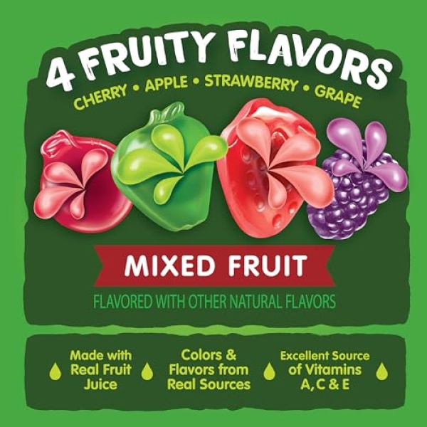 Black Forest Juicy Burst Fruit Snacks, Mixed Fruit, 22.7g (40 Count)