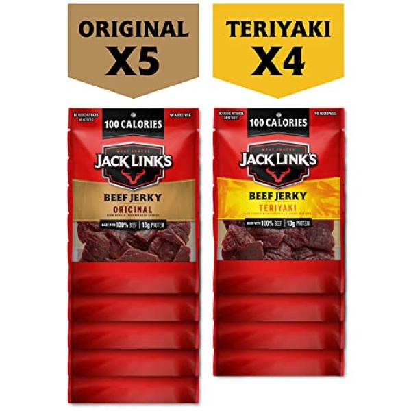 Jack Link's Beef Jerky Variety - Original & Teriyaki, 9x35g