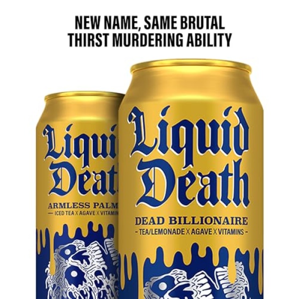 Liquid Death Dead Billionaire Iced Tea, 8-Pack (570ml)