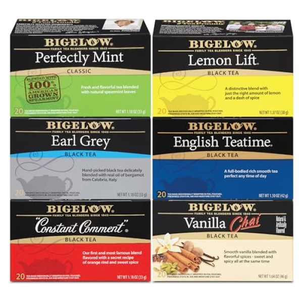 Bigelow Black Tea Variety Pack, 120 Tea Bags