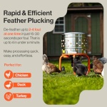 SuperHandy Electric Chicken Plucker, 92 Fingers, 50cm Drum