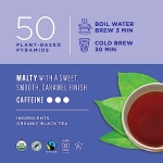 Teatulia Organic Black Tea (50 Pyramid Bags) | Compostable